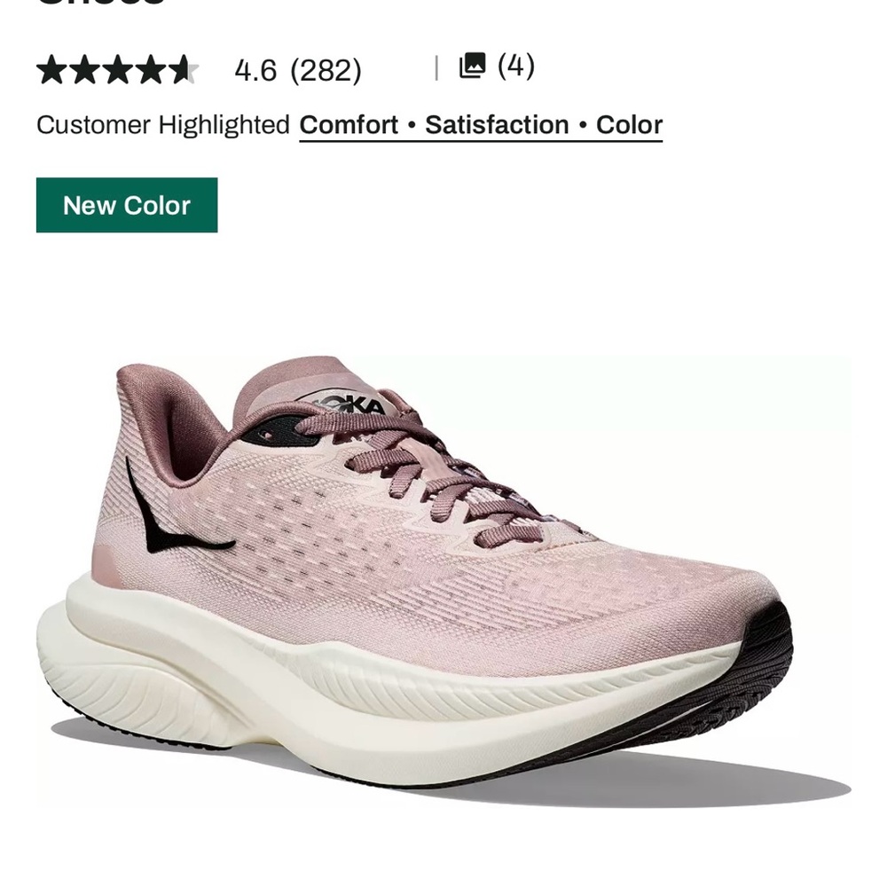 Hoka Women's Light Pink Athletic Shoes Mach 6